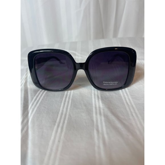 Call Me Baby Square Frame Temple Design Sunglasses‎ Black main image 6